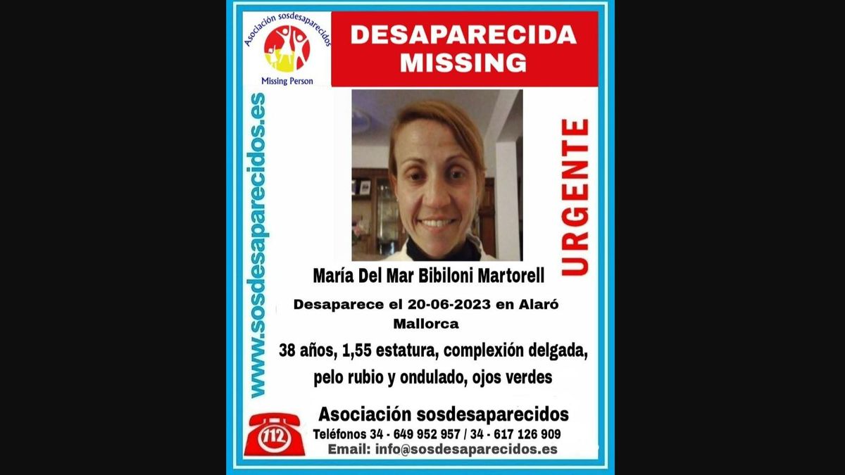 Buscan a María del Mar Bibiloni, desaparecida en Alaró, Mallorca, desde el 20 de junio