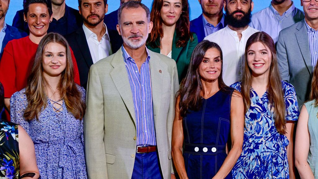 La familia real española, durante uno de los actos de los Premios Princesa de Girona