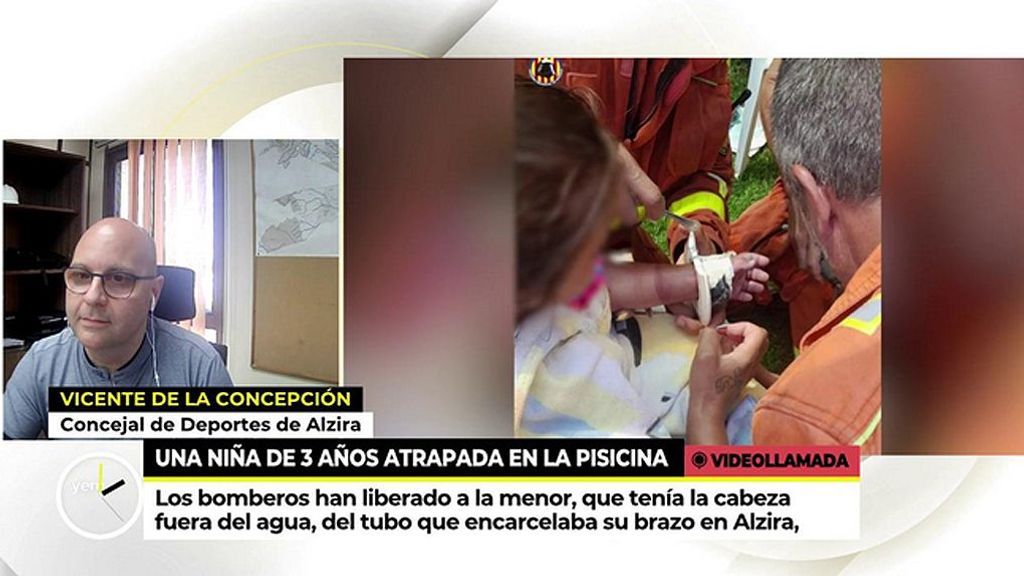 Una niña de tres años atrapada por el sistema de succión de una piscina en Alzira Valencia