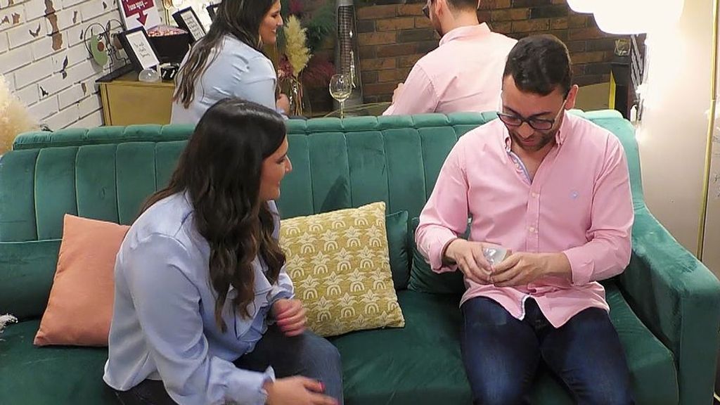 Yoli y David durante su cita en 'First Dates'