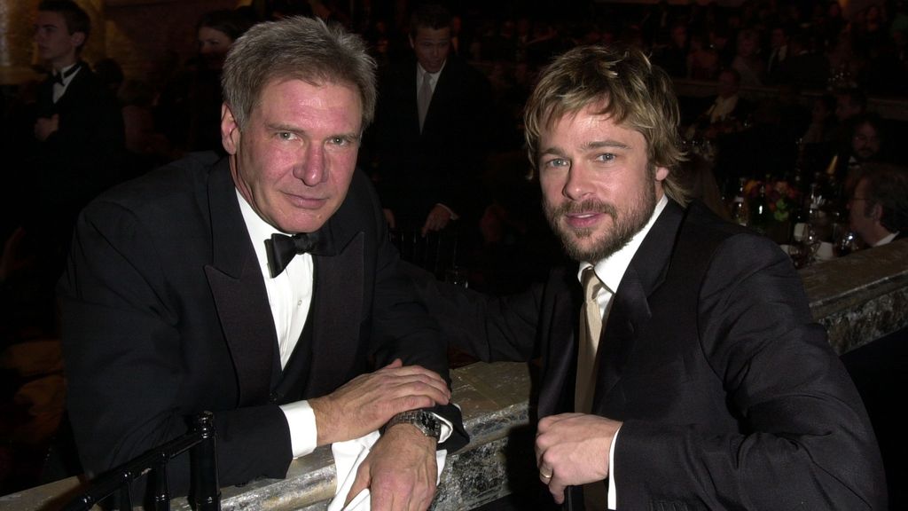 Harrison Ford y Brad Pitt en 2002