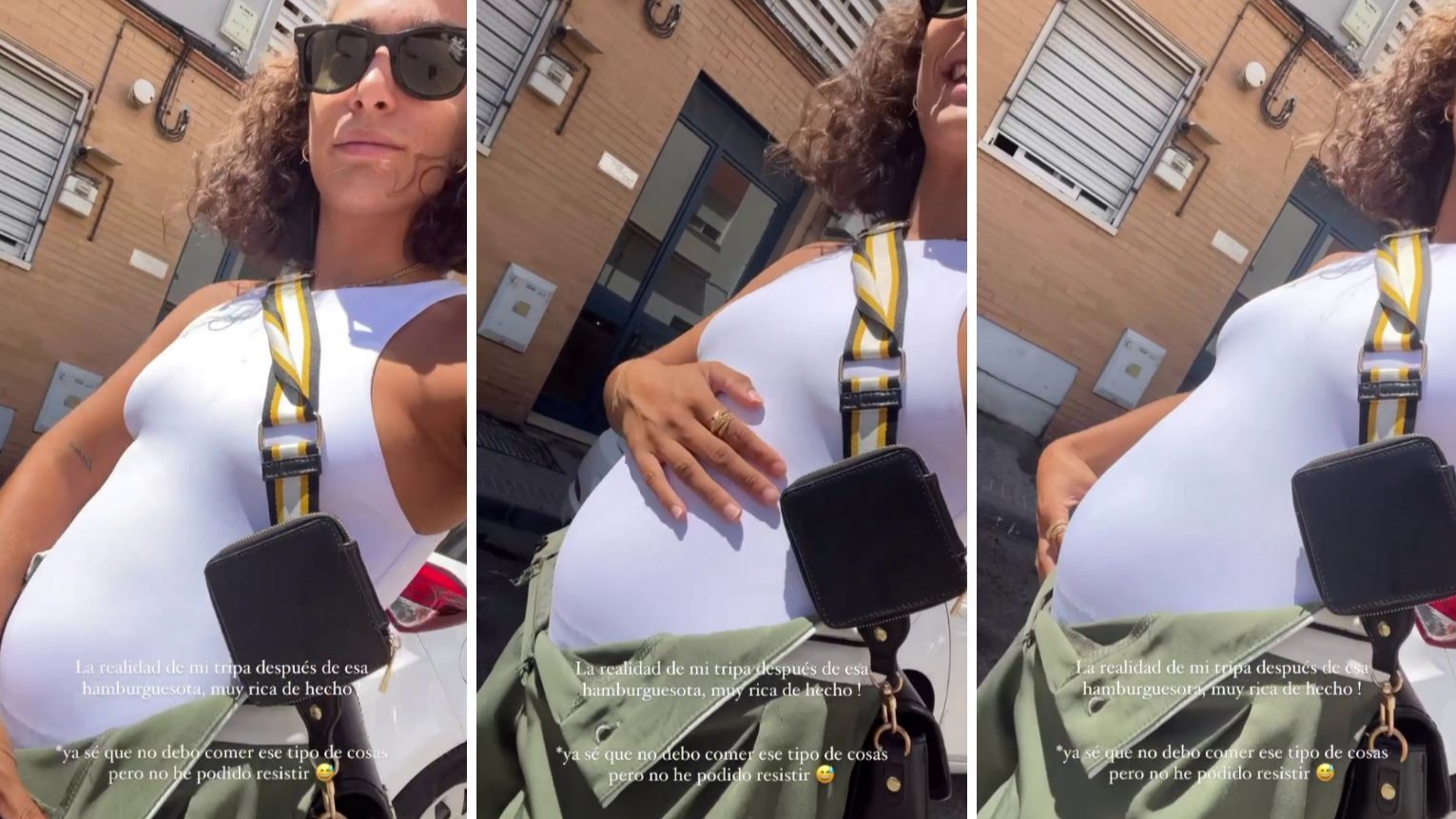 Alma Bollo enseña la realidad de su tripa hinchada