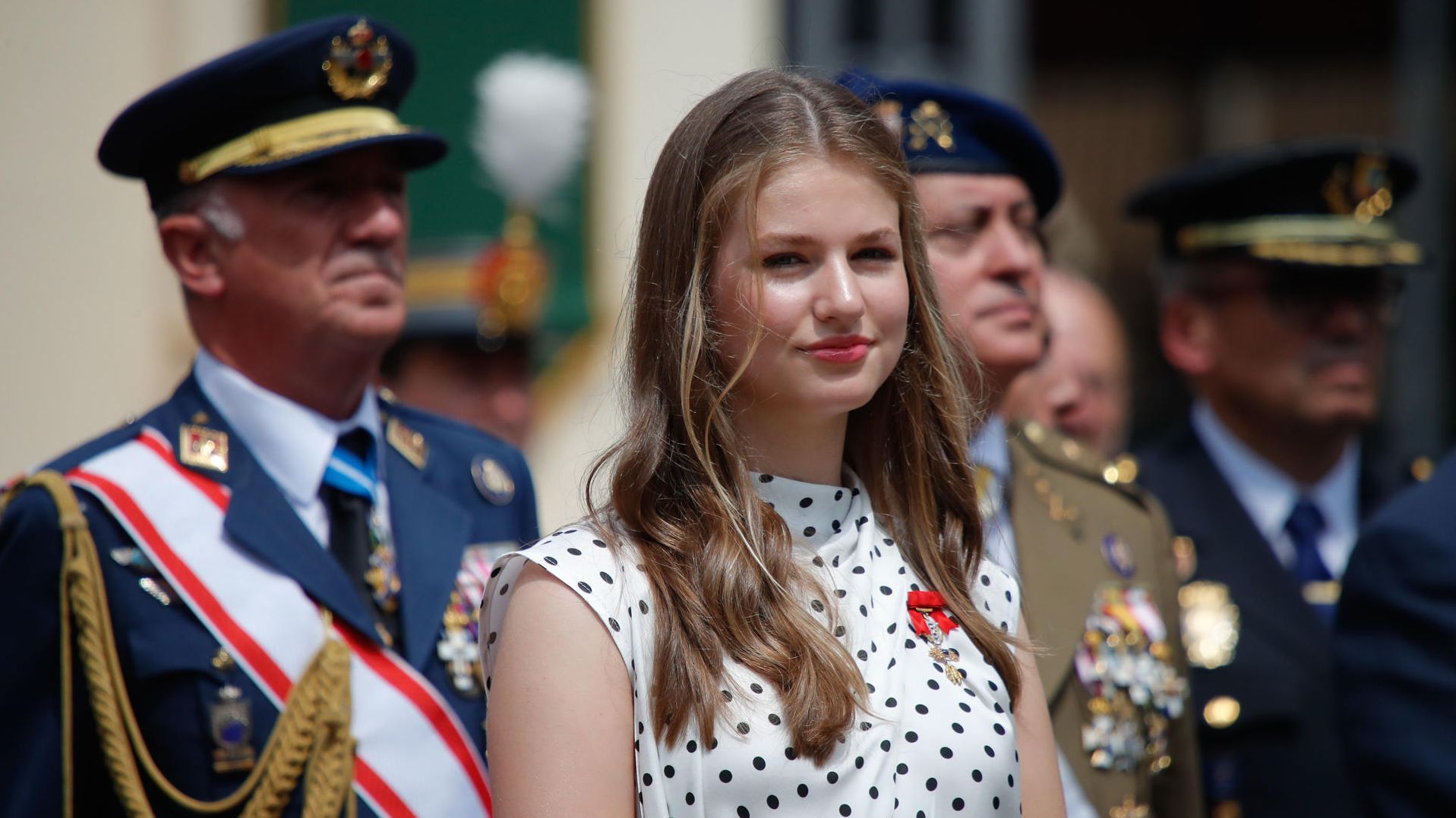 La princesa Leonor durante la entrega de despachos a los nuevos oficiales del Ejército de Tierra