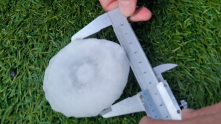 Trabajos de medición del granizo