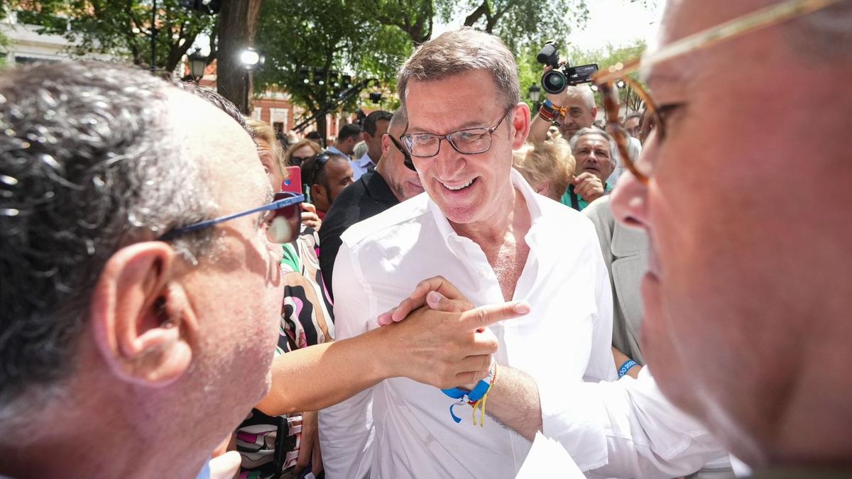 El presidente del PP y candidato a la presidencia del Gobierno, Alberto Núñez Feijóo, ayer en Ciudad Real