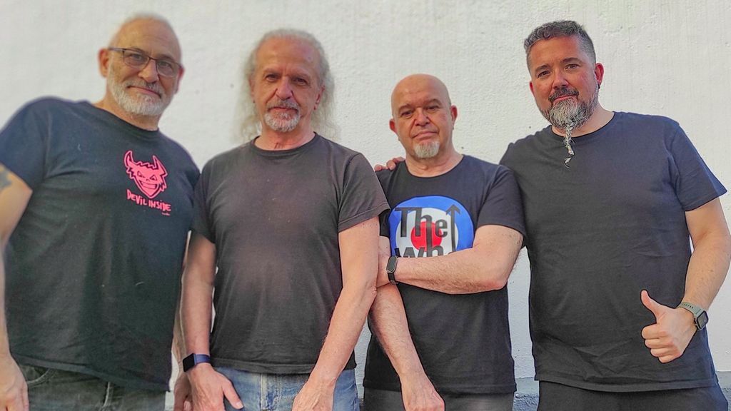 Formación actual de Barón Rojo: José Luis Morán (bajo), Armando de Castro (guitarra), Carlos de Castro (guitarra) y Rafa Díaz (batería).