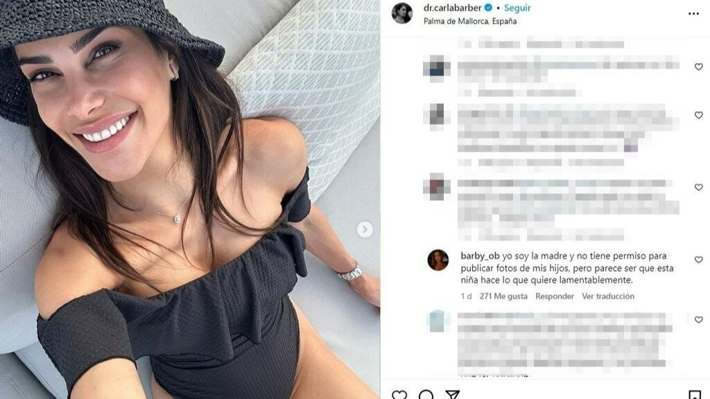 La ex del novio de Carla Barber carga contra ella por subir fotos con sus hijos
