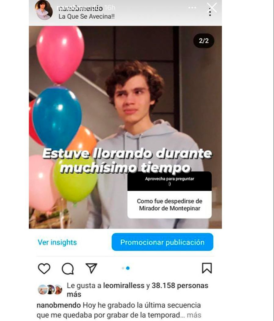 Nano, de 'LQSA', explica lo que sintió al despedirse de la serie