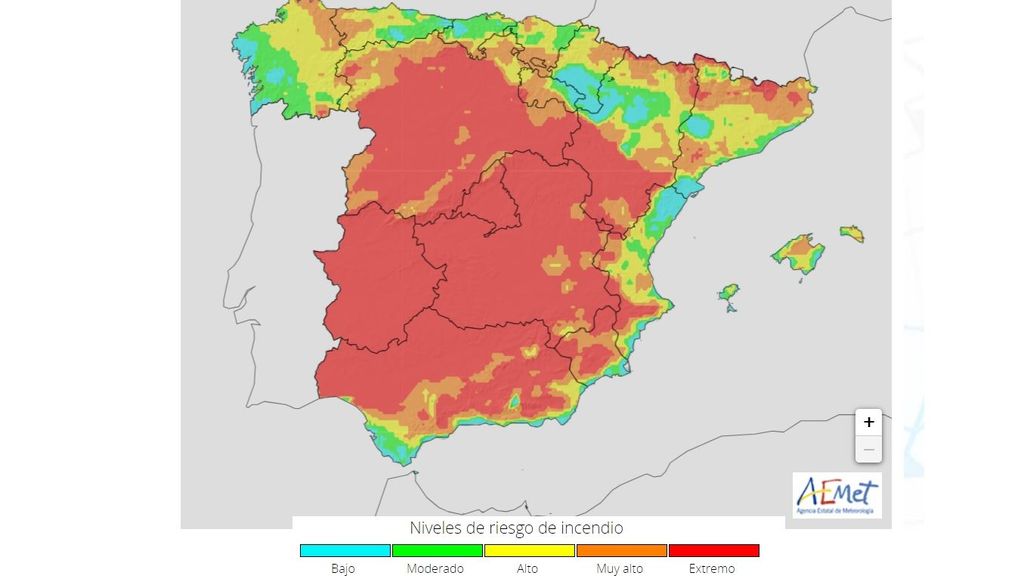 Riesgo incendio previsto martes 11