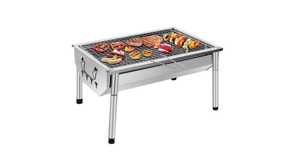 Barbacoa de carbón de acero inoxidable de SunJas