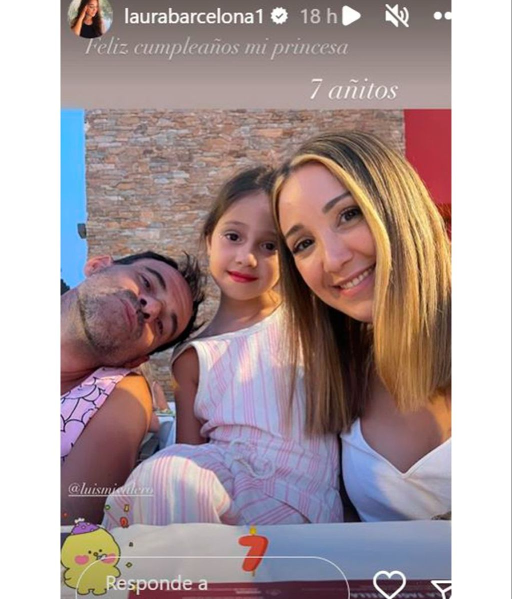 Laura Barcelona y Luismi Valero celebran el séptimo cumpleaños de su hija