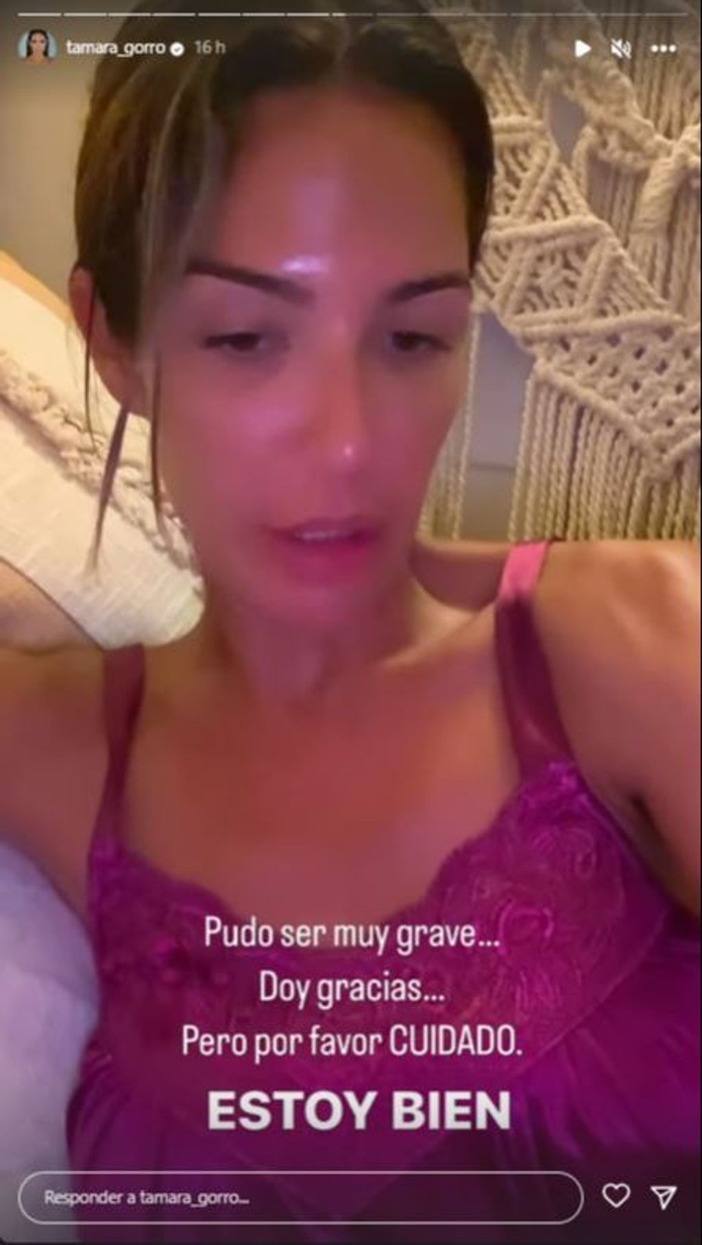 Tamara Gorro ha sufrido un accidente acuático en Ibiza
