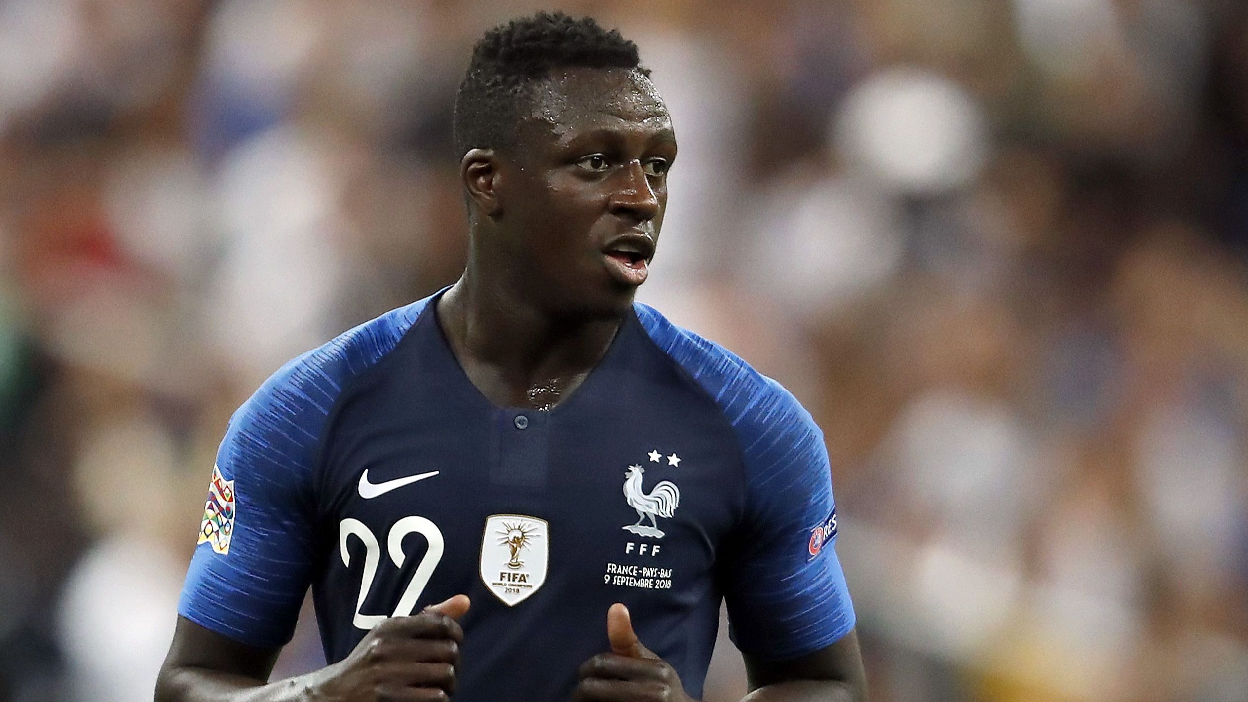 Benjamin Mendy, con la selección francesa de fútbol