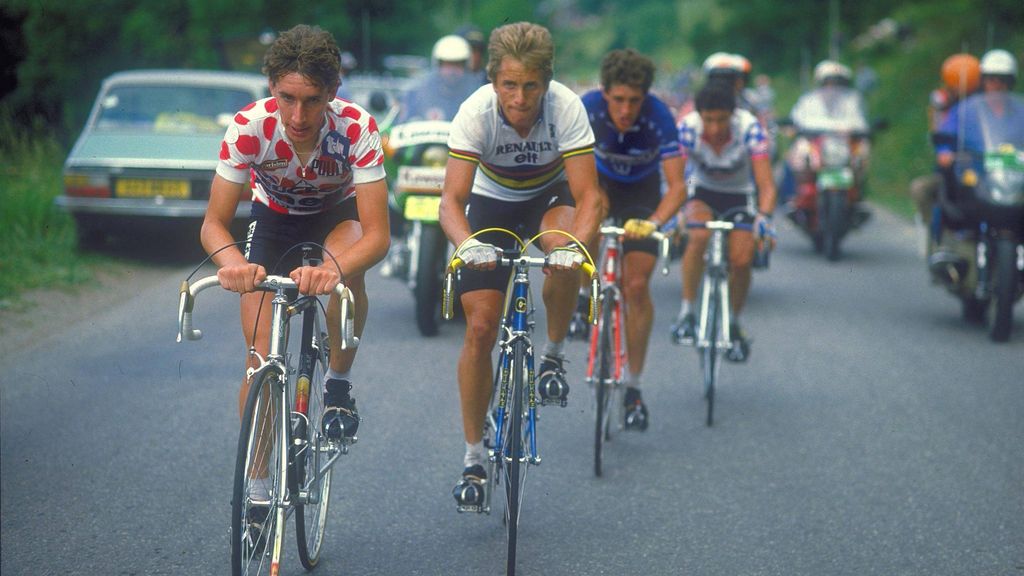 Millar por delante de Lemond y Delgado en el Tour de 1984