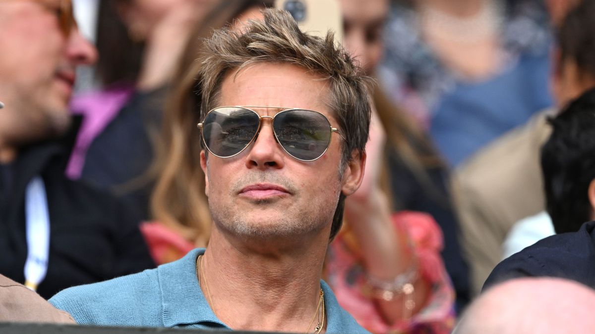 Brad Pitt durante la final de Wimbledon