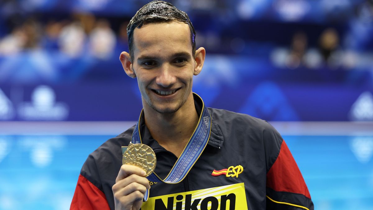 El nadador canario Fernando Díaz del Río, campeón del mundo en solo técnico en natación artística