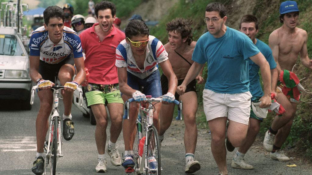 Indurain y Chiapucci en el Tour de 1991