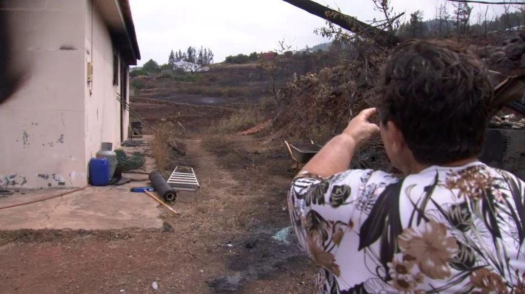El incendio de la Palma, "espantoso": la casa de Alicia se salvó por los pelos