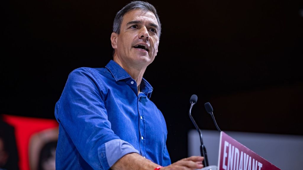Pedro Sánchez, en un acto en Barcelona, durante la presente campaña electoral