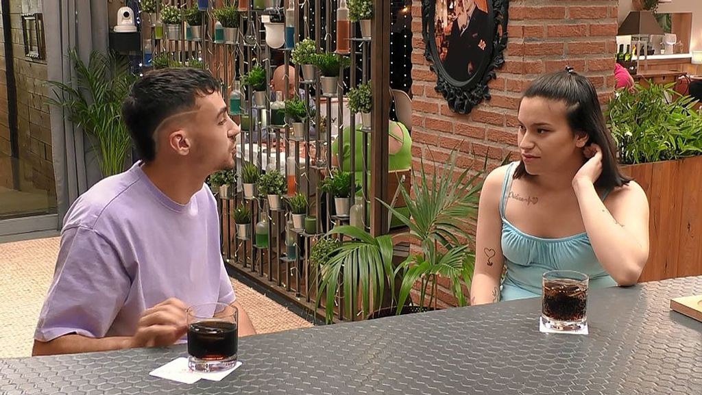 Sergio y Cristina durante su cita en 'First Dates'