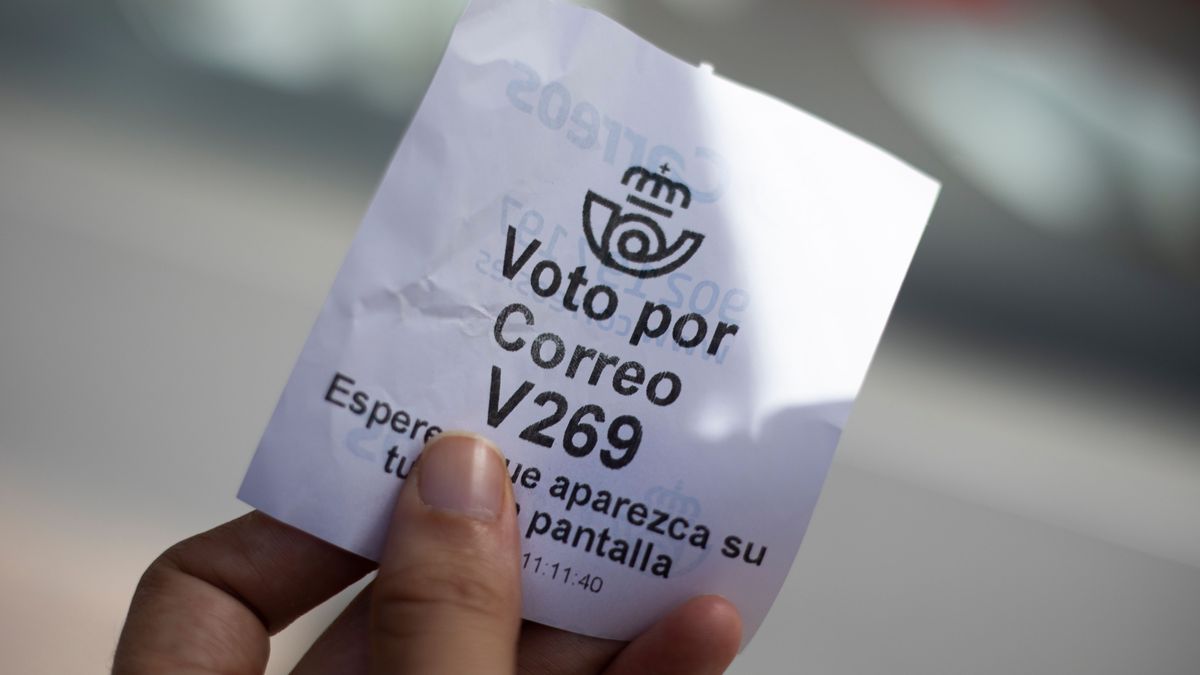 ticket para votar por correo