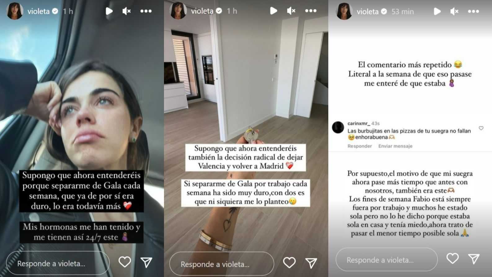 Violeta se sincera con sus seguidores