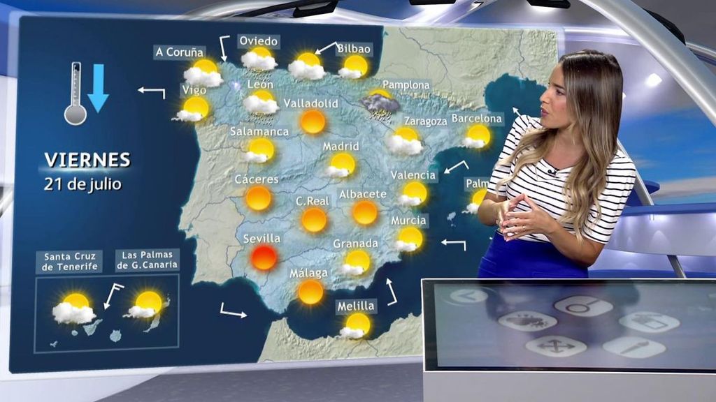 Previsión del tiempo viernes 21 de julio de 2023