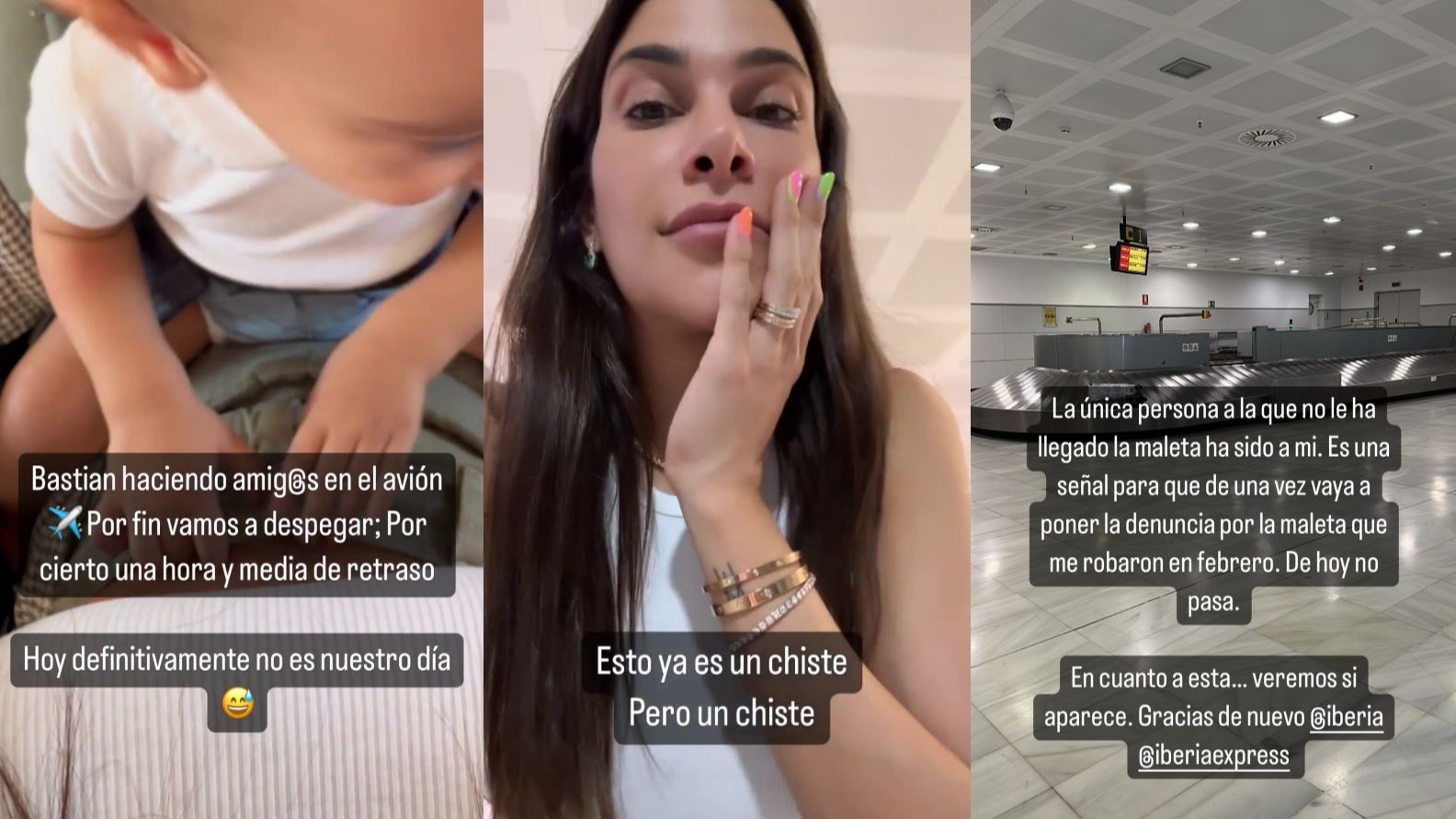 Carla Barber vuelve a perder su equipaje en el aeropuerto