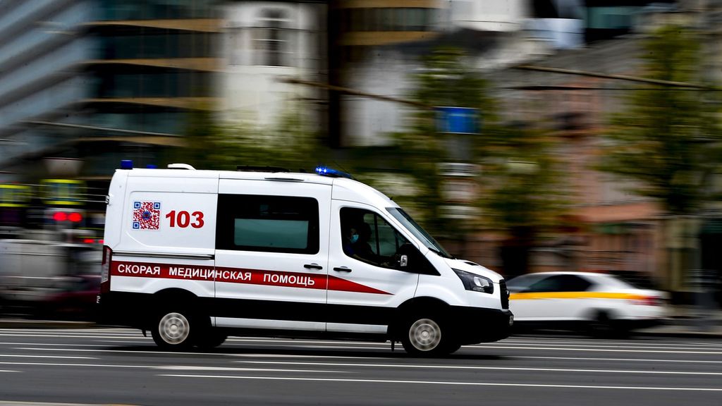 Una ambulancia en Moscú