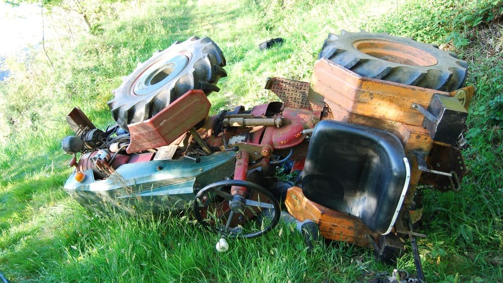 Un tractor accidentado