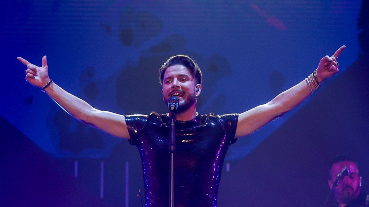 El cantante Manuel Carrasco en un concierto en el Wizink Center