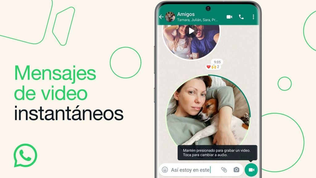 Los mensajes de vídeo llegan a WhatsApp