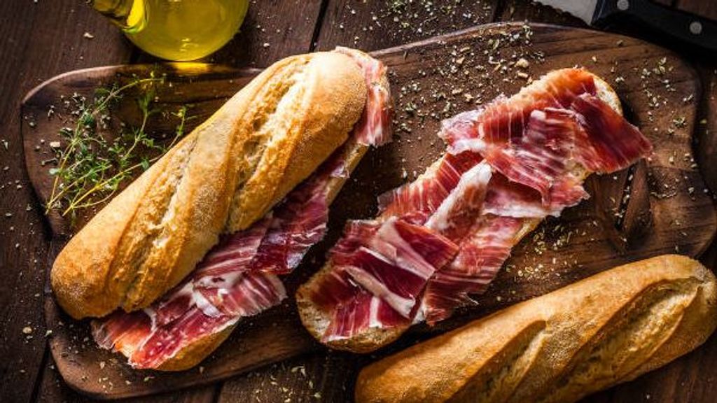 Bocadillo de jamón ibérico.