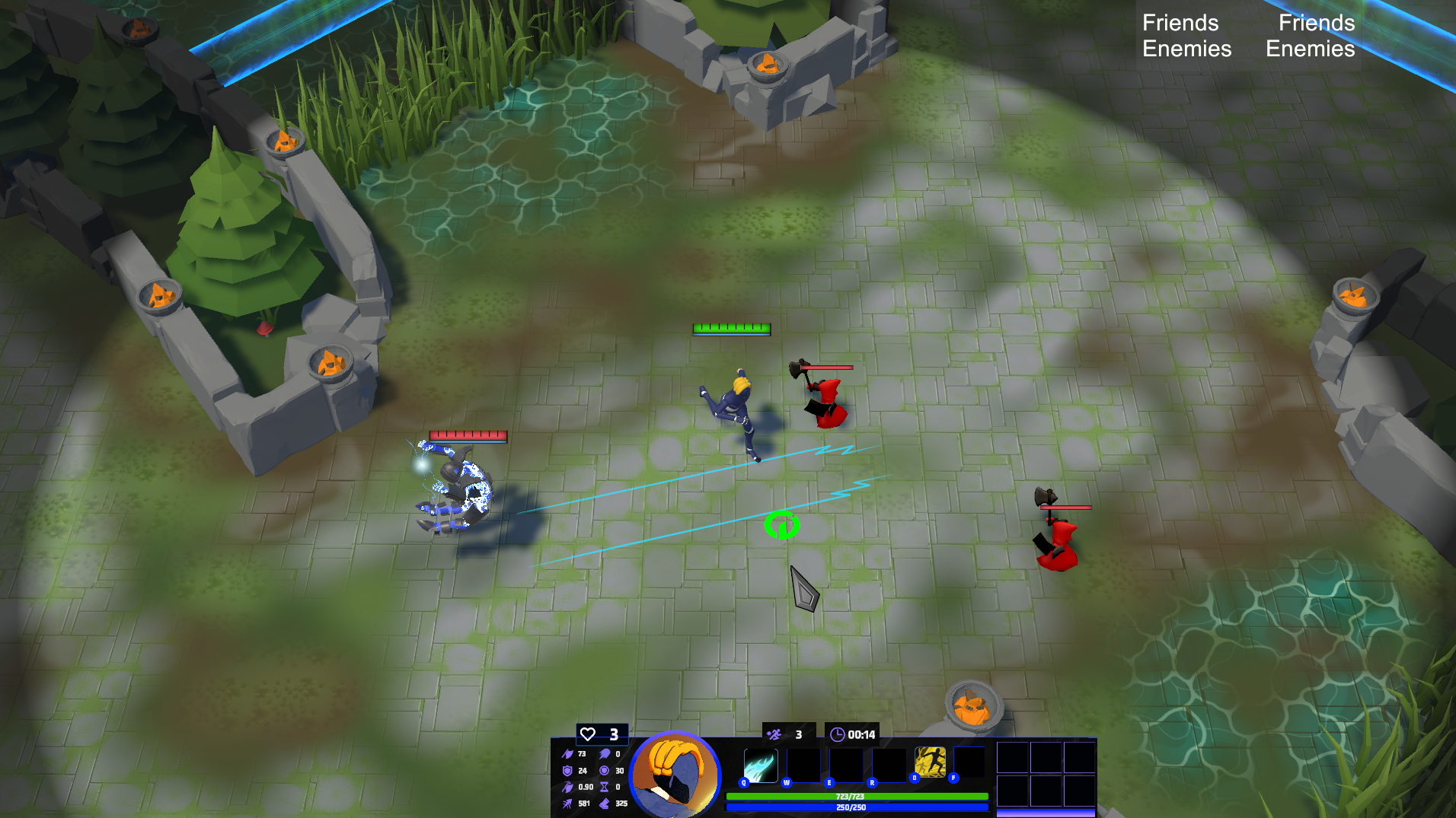 Uno de los ejercicios de entrenamiento en la plataforma United Gamers