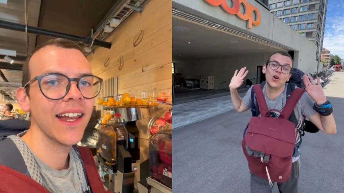 Edgar en un supermercado suizo