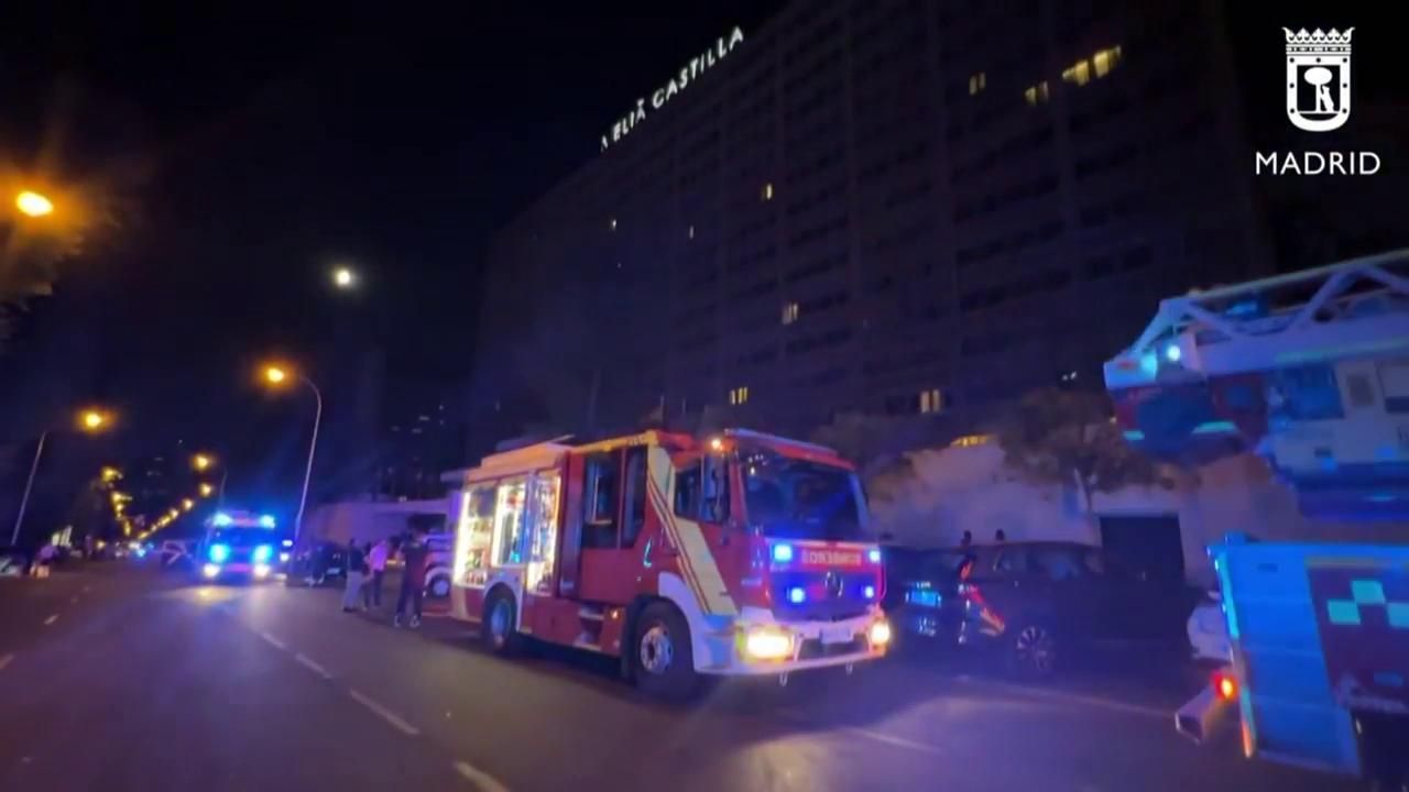 Incendio en un hotel de Tetuán, Madrid: tres trabajadores, heridos leves por intoxicación de humo