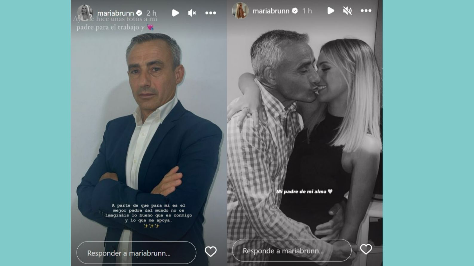 María Aguilar presenta a su padre