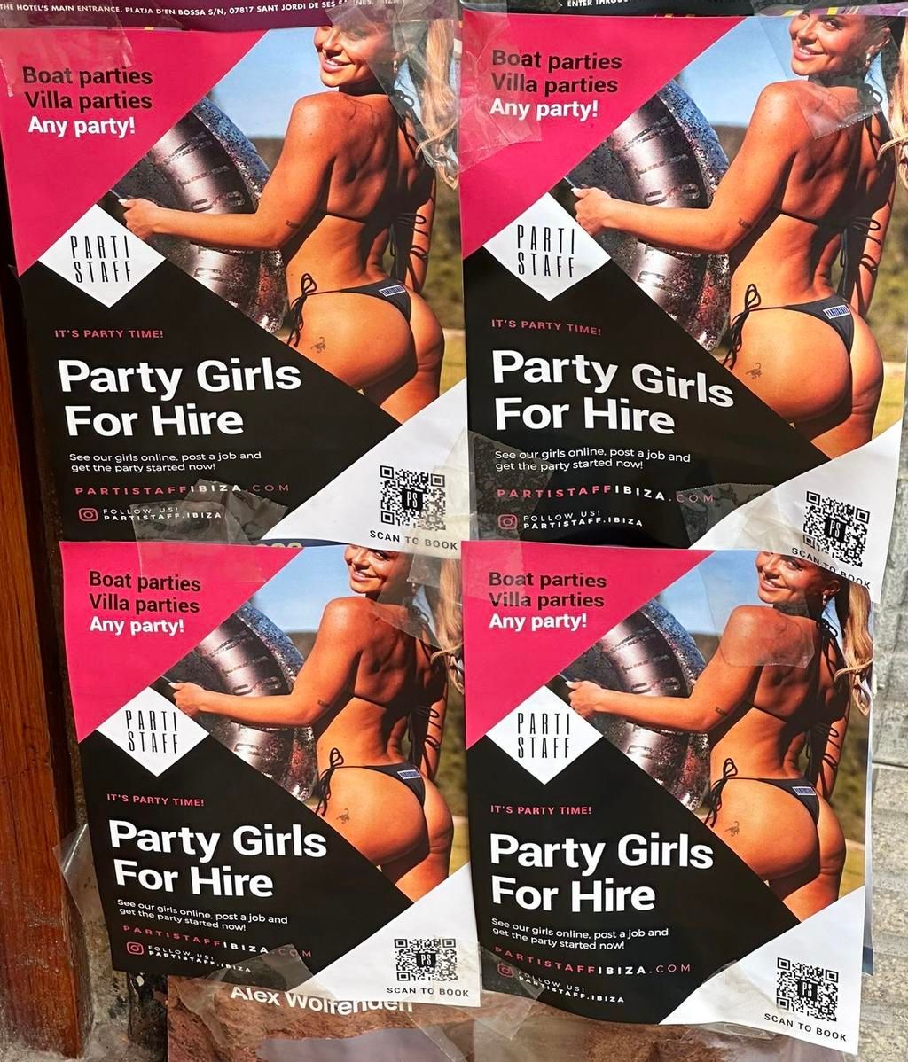 Cartel sexista en Ibiza