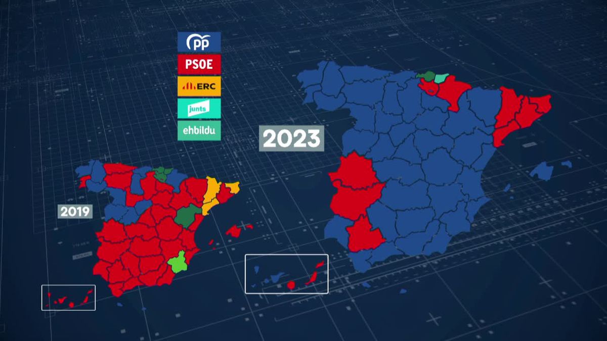 Elecciones generales 2023: el mapa de España, según el resultado en votos