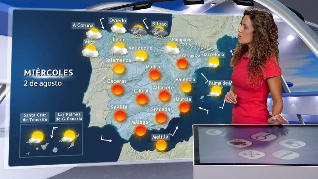 Las temperaturas tocarán techo en España el miércoles con hasta 40 grados