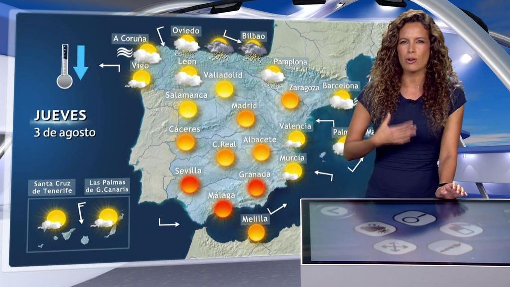 El jueves las temperaturas se desploman en España por la borrasca Patricia