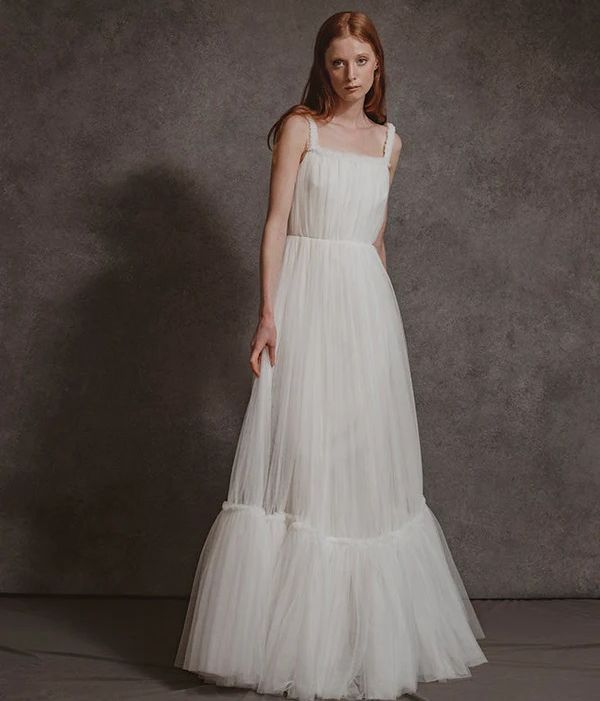 Doreen Novio Tirante Corto Vestido De Novia Óxido