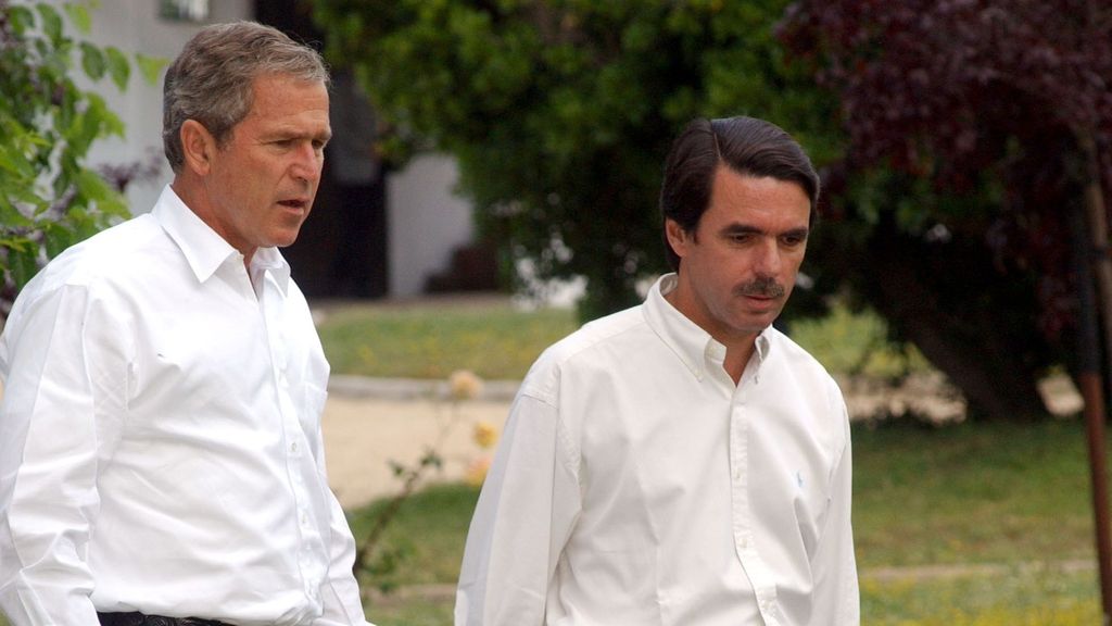 José María Aznar en Quintos de Mora con George R. Bush