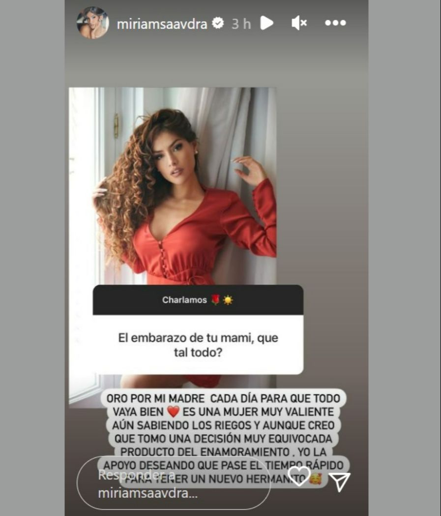 Miriam Saavedra, crítica con el embarazo de su madre