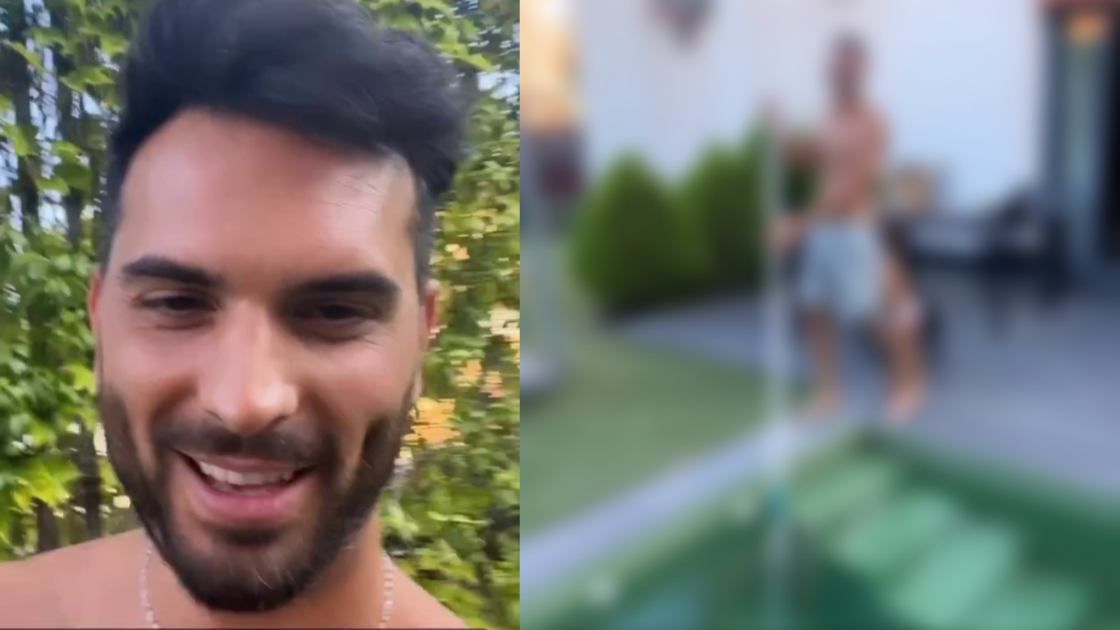 Así es el jardin con piscina y tumbonas que tiene Suso Álvarez en su casa