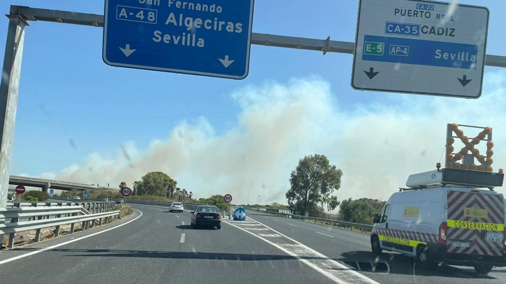 Incendio en Puerto Real