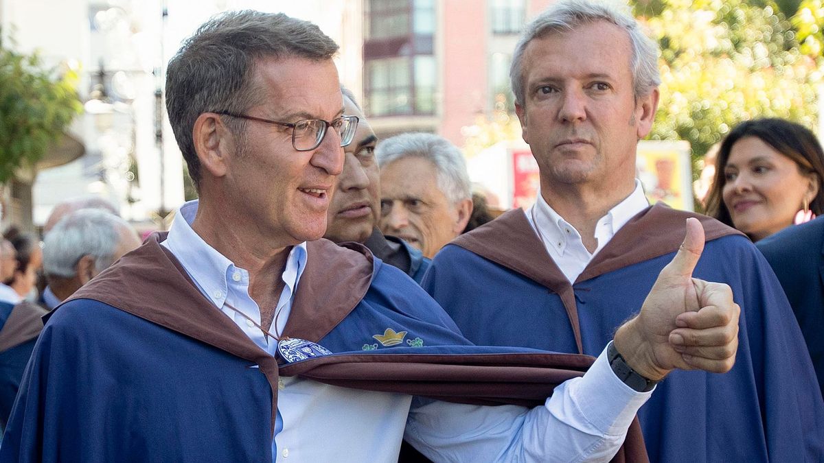 El presidente del PP, Alberto Núñez Feijóo, asiste a la Festa do Albariño el pasado domingo