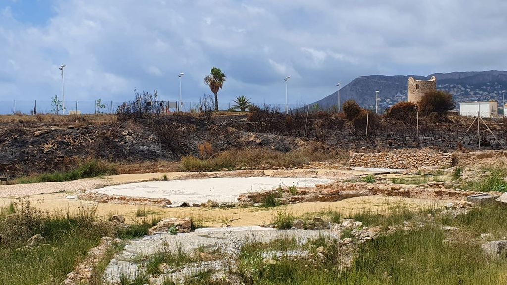 Incendio en Calpe destruye el yacimiento romano del municipio