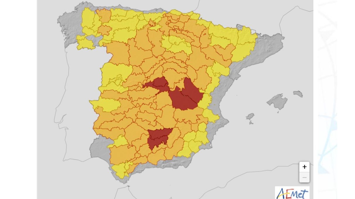 Avisos por calor previstos para el miércoles 9