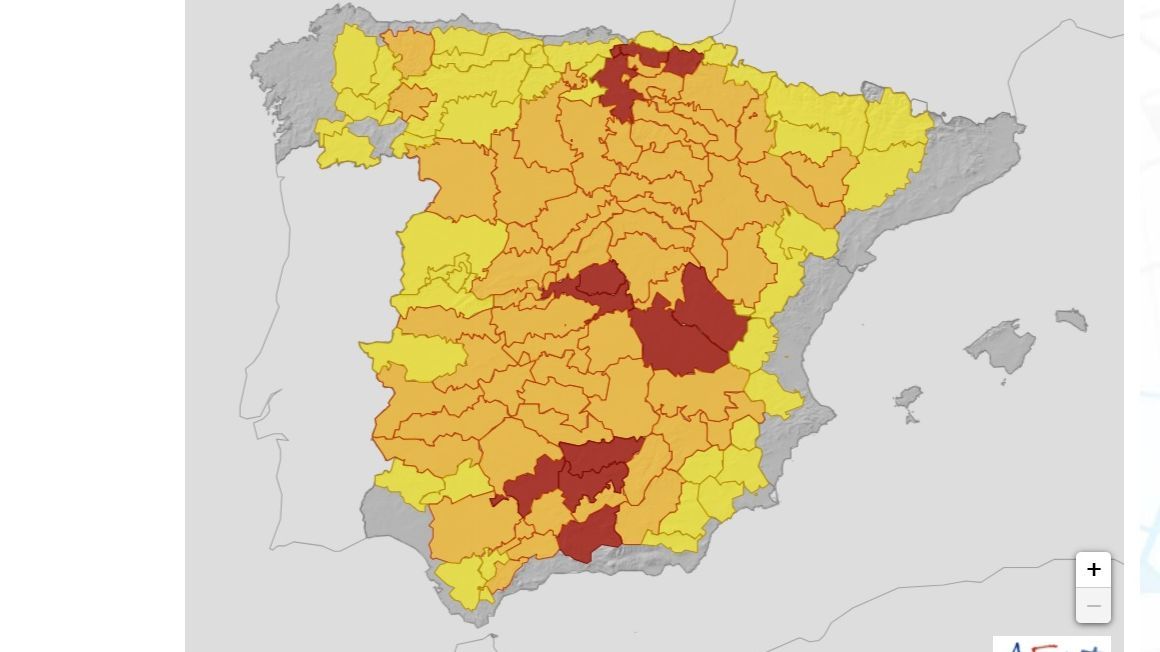 Avisos rojos por calor previstos para el miércoles 9